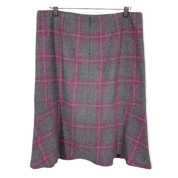 NWT Talbots Grey Wool Blend Plaid Blazer Skirt Set Size 12 - Picture 4 of 8